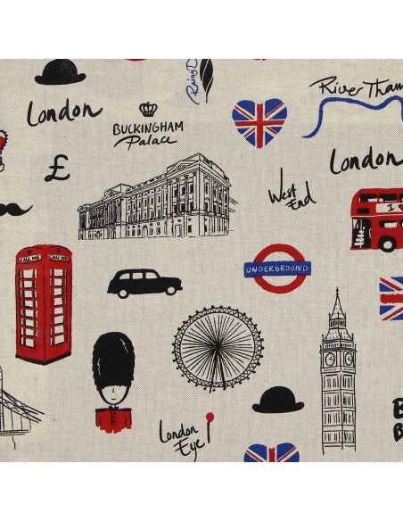 Toile de coton canvas premium - London
