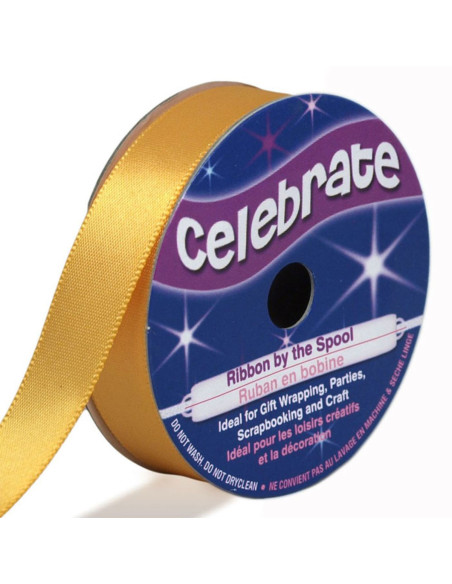 Ruban satin Celebrate or - 13 mm x 6 mètres