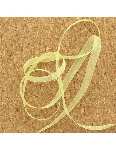 Ruban organza - Jaune citron