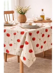 Toile de coton canvas premium - Coquelicots 2