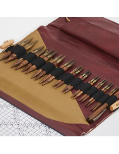 Trousse aiguilles à tricoter circulaires courtes KnitPro Deluxe Ginger 2