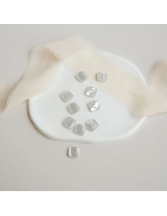 Bouton Smart 2 trous - Perle