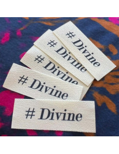 Étiquette tissée à coudre - Hashtag Divine 2