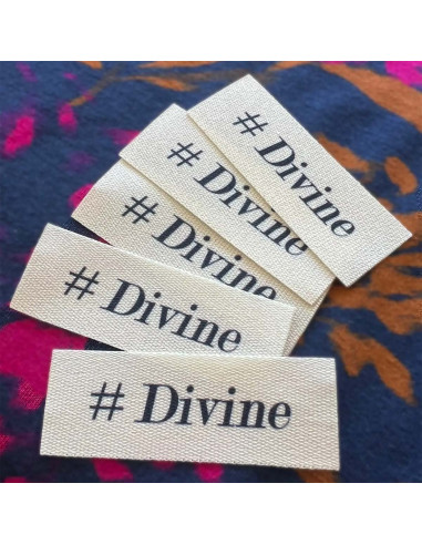Étiquette tissée à coudre - Hashtag Divine