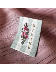 Étiquette tissée à coudre - Divine Rose