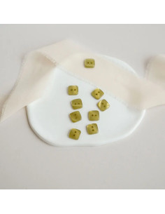 Bouton carré Smart 2 trous - Matcha