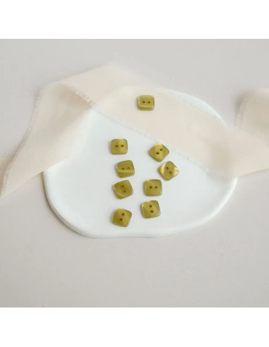 Bouton carré Smart 2 trous - Matcha