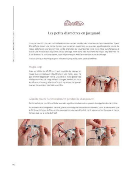Livre tricoter le jacquard en rond
