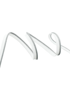Passepoil, dépassant lurex - Argent trame blanche