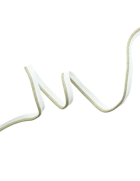 Passepoil, dépassant lurex - Or trame blanche