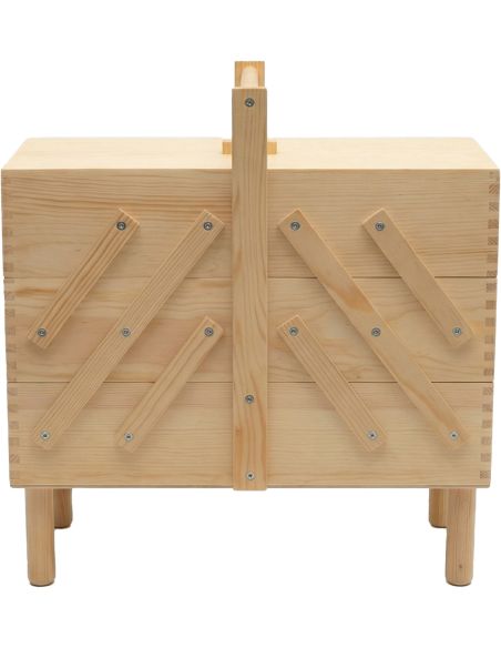 Travailleuse couture en bois avec pieds amovibles Clair