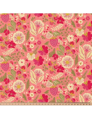 Tissu popeline de coton - Ostac rose