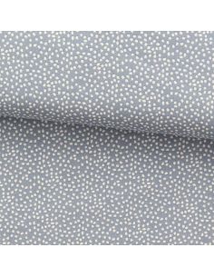 Tissu popeline de coton - Tassi baltique et blanc 2