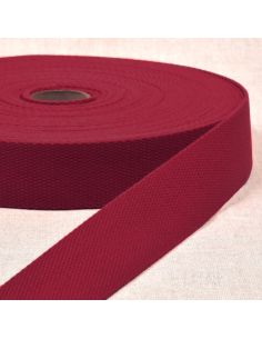 Sangle polyester aspect coton - Rouge