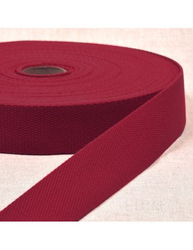 Sangle polyester aspect coton - Rouge