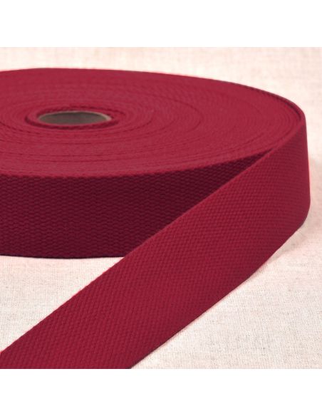 Sangle polyester aspect coton - Rouge