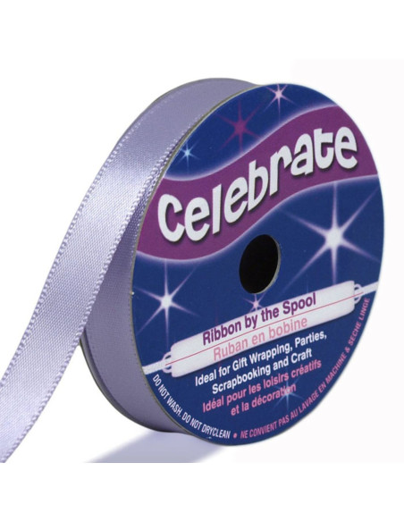 Ruban satin Celebrate parme - 9 mm x 6 mètres