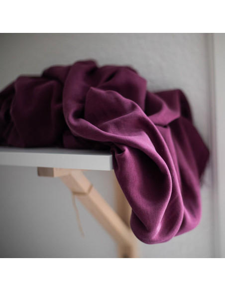 Tissu tencel crêpe - Bordeaux
