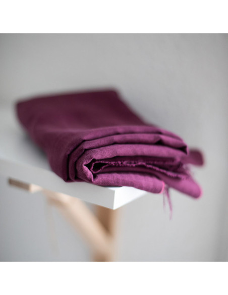 Tissu tencel crêpe - Bordeaux