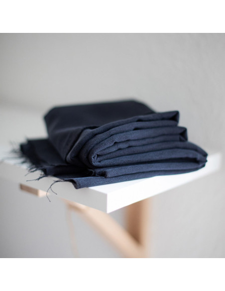 Tissu tencel crêpe - Noir