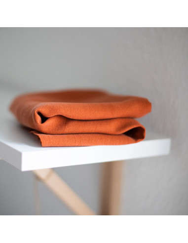 Tissu tencel crêpe - Rouille