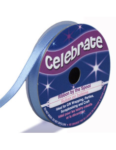 Ruban satin Celebrate bleu - 6 mm x 6 mètres