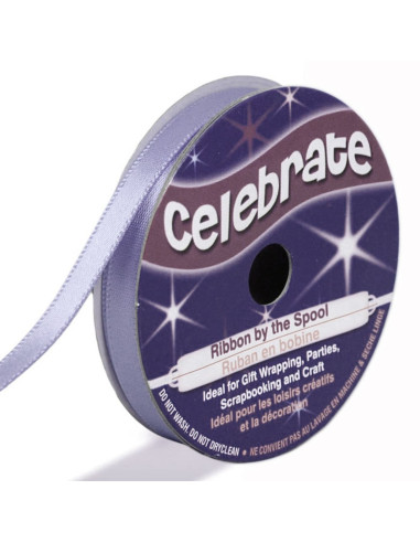 Ruban satin Celebrate parme - 6 mm x 6 mètres