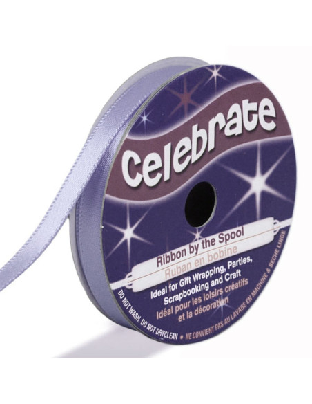 Ruban satin Celebrate parme - 6 mm x 6 mètres