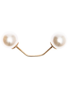 Epingle à vis 2 tête branche or 65 mm - Crème
