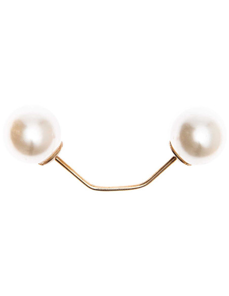 Epingle à vis 2 tête branche or 65 mm - Crème
