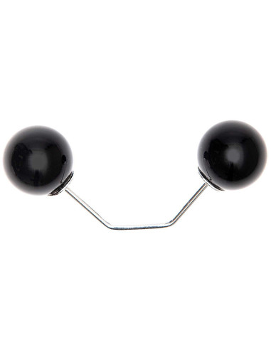 Epingle à vis 2 tête branche argent 65 mm - Noir