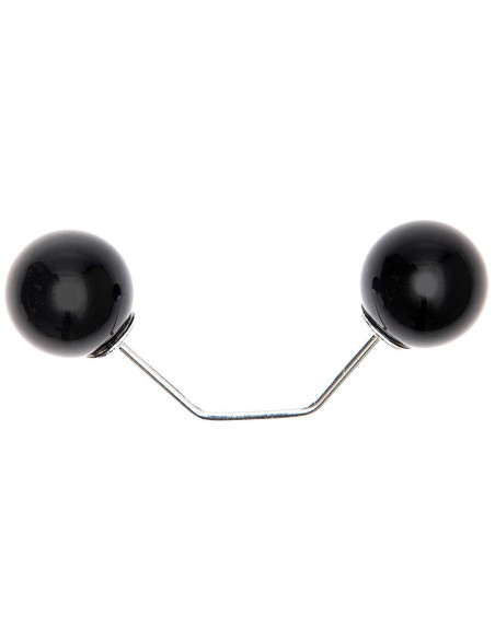 Epingle à vis 2 tête branche argent 65 mm - Noir