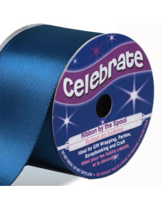 Ruban satin Celebrate bleu marine - 38 mm x 4 mètres