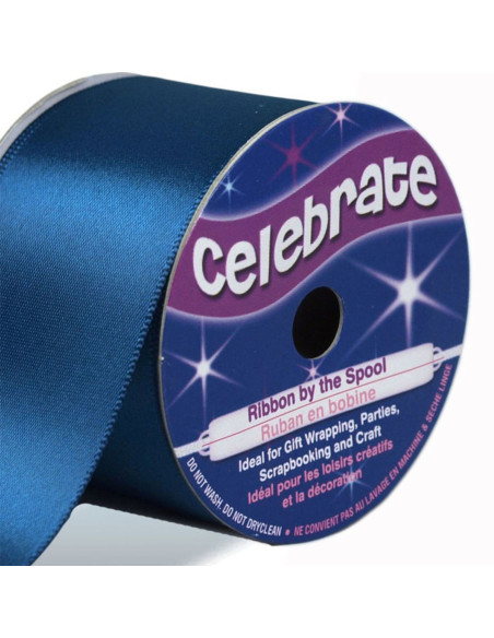 Ruban satin Celebrate bleu marine - 38 mm x 4 mètres