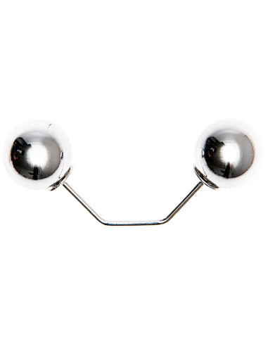 Epingle à vis 2 tête branche argent 65 mm - Argent