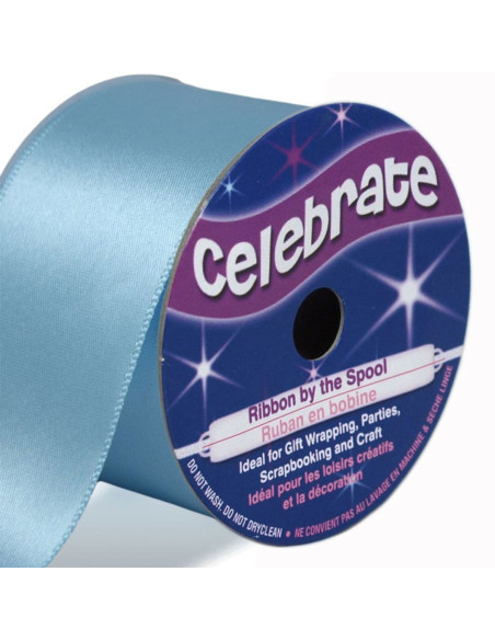 Ruban satin Celebrate bleu ciel - 38 mm x 4 mètres