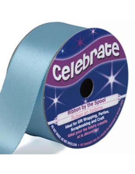 Ruban satin Celebrate bleu ciel - 25 mm x 4 mètres