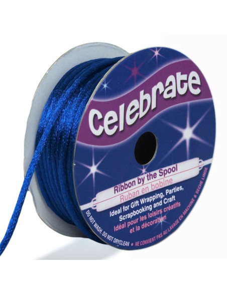 Cordon queue de rat Celebrate bleu roy - 2 mm x 10 mètres
