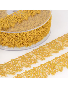 Dentelle feuilles - Moutarde