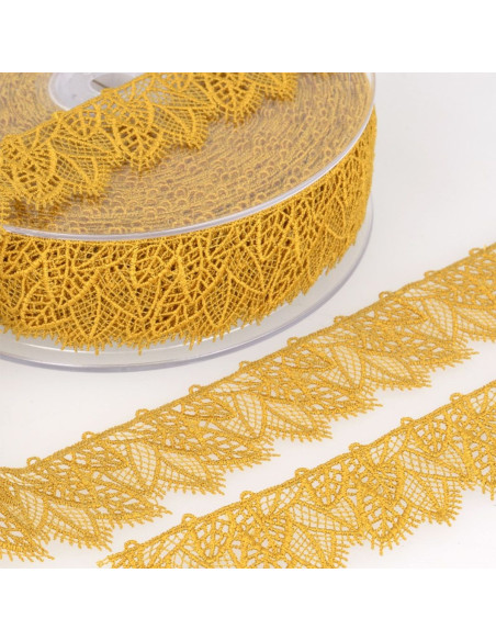 Dentelle feuilles - Moutarde
