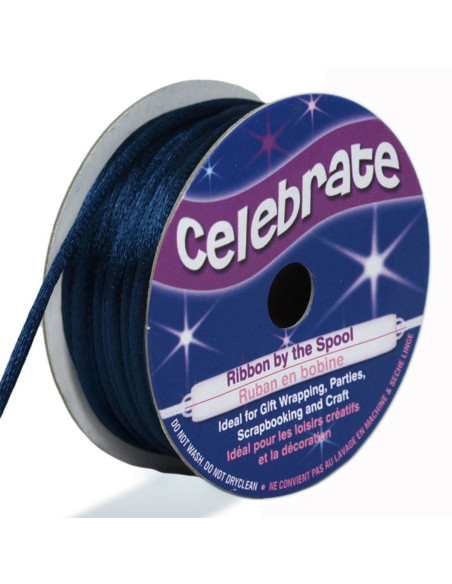 Cordon queue de rat Celebrate bleu marine - 2 mm x 10 mètres