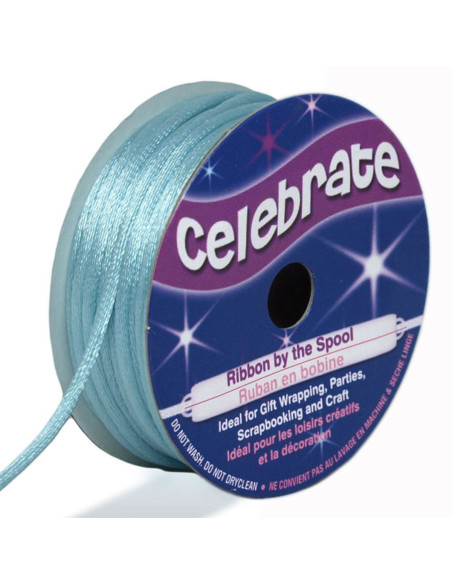 Cordon queue de rat Celebrate bleu ciel - 2 mm x 10 mètres