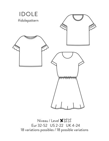 Patron de blouse et robe Idole - Atelier Scämmit