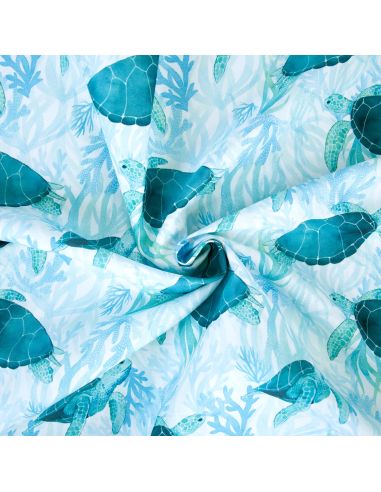 Tissu short de bain - Tortue