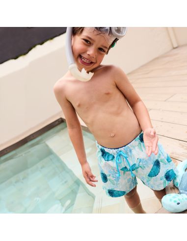 Tissu short de bain - Tortue