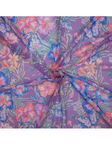 Tissu mesh extensible - Butterfly