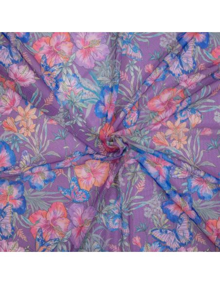 Tissu mesh extensible - Butterfly