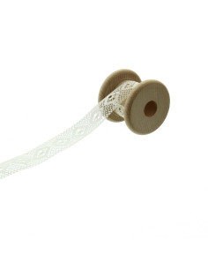 Dentelle entredeux coton - Écru