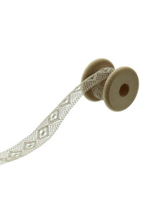 Dentelle entredeux coton - Beige clair