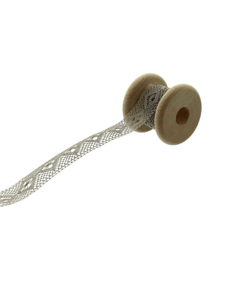 Dentelle entredeux coton - Beige foncé